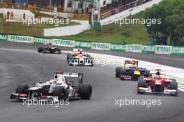 Kamui Kobayashi (JPN) Sauber C31. 25.11.2012. Formula 1 World Championship, Rd 20, Brazilian Grand Prix, Sao Paulo, Brazil, Race Day.