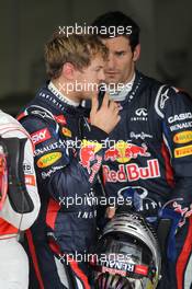 Sebastian Vettel (GER), Red Bull Racing and Mark Webber (AUS), Red Bull Racing  24.11.2012. Formula 1 World Championship, Rd 20, Brazilian Grand Prix, Sao Paulo, BRA, Qualifying Day