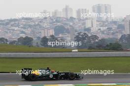 Heikki Kovalainen (FIN) Caterham CT01. 24.11.2012. Formula 1 World Championship, Rd 20, Brazilian Grand Prix, Sao Paulo, Brazil, Qualifying Day.