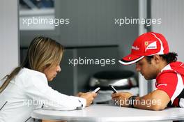 Felipe Massa (BRA) Ferrari with wife Rafaela Bassi (BRA). 24.11.2012. Formula 1 World Championship, Rd 20, Brazilian Grand Prix, Sao Paulo, Brazil, Qualifying Day.