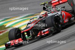 Lewis Hamilton (GBR) McLaren MP4/27. 24.11.2012. Formula 1 World Championship, Rd 20, Brazilian Grand Prix, Sao Paulo, Brazil, Qualifying Day.