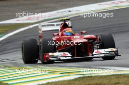 Felipe Massa (BRA) Ferrari F2012. 24.11.2012. Formula 1 World Championship, Rd 20, Brazilian Grand Prix, Sao Paulo, Brazil, Qualifying Day.