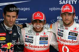 Mark Webber (AUS), Red Bull Racing, Lewis Hamilton (GBR), McLaren Mercedes and Jenson Button (GBR), McLaren Mercedes  24.11.2012. Formula 1 World Championship, Rd 20, Brazilian Grand Prix, Sao Paulo, BRA, Qualifying Day