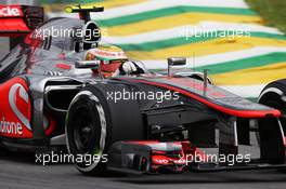 Lewis Hamilton (GBR) McLaren MP4/27. 24.11.2012. Formula 1 World Championship, Rd 20, Brazilian Grand Prix, Sao Paulo, Brazil, Qualifying Day.