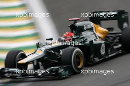 Heikki Kovalainen (FIN), Caterham F1 Team  24.11.2012. Formula 1 World Championship, Rd 20, Brazilian Grand Prix, Sao Paulo, BRA, Qualifying Day