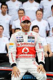Lewis Hamilton (GBR) McLaren at a team photograph. 25.11.2012. Formula 1 World Championship, Rd 20, Brazilian Grand Prix, Sao Paulo, Brazil, Race Day.