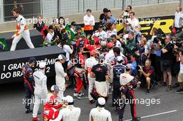 Drivers parade. 25.11.2012. Formula 1 World Championship, Rd 20, Brazilian Grand Prix, Sao Paulo, Brazil, Race Day.