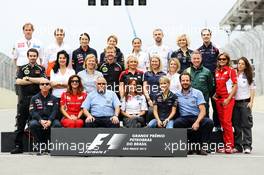 The Press Officers' end of season photograph. 25.11.2012. Formula 1 World Championship, Rd 20, Brazilian Grand Prix, Sao Paulo, Brazil, Race Day.