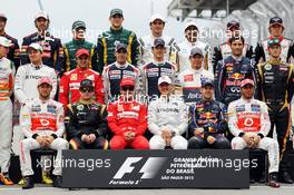 Drivers end of year group photograph. 25.11.2012. Formula 1 World Championship, Rd 20, Brazilian Grand Prix, Sao Paulo, Brazil, Race Day.