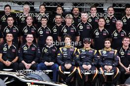 Lotus F1 Team team photograph. 25.11.2012. Formula 1 World Championship, Rd 20, Brazilian Grand Prix, Sao Paulo, Brazil, Race Day.