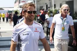 Jenson Button (GBR) McLaren. 22.11.2012. Formula 1 World Championship, Rd 20, Brazilian Grand Prix, Sao Paulo, Brazil, Preparation Day.