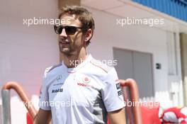 Jenson Button (GBR) McLaren. 22.11.2012. Formula 1 World Championship, Rd 20, Brazilian Grand Prix, Sao Paulo, Brazil, Preparation Day.
