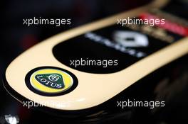 Lotus F1 E20 nosecone. 22.11.2012. Formula 1 World Championship, Rd 20, Brazilian Grand Prix, Sao Paulo, Brazil, Preparation Day.
