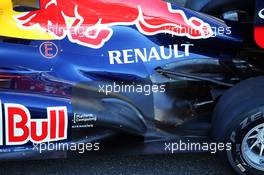 Red Bull Racing RB8 exhaust ans rear suspension detail. 22.11.2012. Formula 1 World Championship, Rd 20, Brazilian Grand Prix, Sao Paulo, Brazil, Preparation Day.