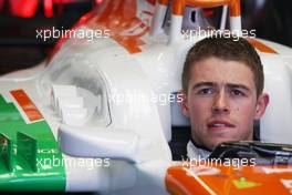 Paul di Resta (GBR) Sahara Force India VJM05 in the pits. 08.06.2012. Formula 1 World Championship, Rd 7, Canadian Grand Prix, Montreal, Canada, Practice Day