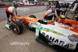 Nico Hulkenberg (GER) Sahara Force India F1 VJM05 in the pits. 08.06.2012. Formula 1 World Championship, Rd 7, Canadian Grand Prix, Montreal, Canada, Practice Day