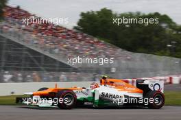 Nico Hulkenberg (GER) Sahara Force India F1 VJM05. 08.06.2012. Formula 1 World Championship, Rd 7, Canadian Grand Prix, Montreal, Canada, Practice Day