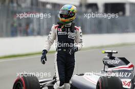 Bruno Senna (BRA) Williams FW34 crashes into the Champions' Wall in the second practice session. 08.06.2012. Formula 1 World Championship, Rd 7, Canadian Grand Prix, Montreal, Canada, Practice Day