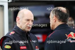 (L to R): Adrian Newey (GBR) Red Bull Racing Chief Technical Officer with Franz Tost (AUT) Scuderia Toro Rosso Team Principal. 08.06.2012. Formula 1 World Championship, Rd 7, Canadian Grand Prix, Montreal, Canada, Practice Day