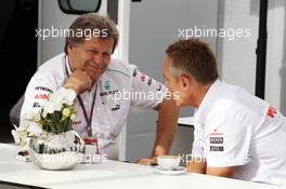 (L to R): Norbert Haug (GER) Mercedes Sporting Director with Martin Whitmarsh (GBR) McLaren Chief Executive Officer. 08.06.2012. Formula 1 World Championship, Rd 7, Canadian Grand Prix, Montreal, Canada, Practice Day