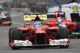 Fernando Alonso (ESP) Ferrari F2012 running flow-vis paint. 08.06.2012. Formula 1 World Championship, Rd 7, Canadian Grand Prix, Montreal, Canada, Practice Day