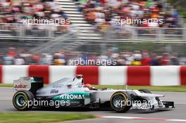 Michael Schumacher (GER) Mercedes AMG F1 W03. 08.06.2012. Formula 1 World Championship, Rd 7, Canadian Grand Prix, Montreal, Canada, Practice Day