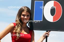 Grid girl. 10.06.2012. Formula 1 World Championship, Rd 7, Canadian Grand Prix, Montreal, Canada, Race Day