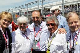 Bernie Ecclestone (GBR) CEO Formula One Group (FOM) and Mario Andretti (USA) on the grid. 10.06.2012. Formula 1 World Championship, Rd 7, Canadian Grand Prix, Montreal, Canada, Race Day