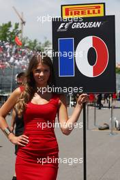 Grid girl. 10.06.2012. Formula 1 World Championship, Rd 7, Canadian Grand Prix, Montreal, Canada, Race Day