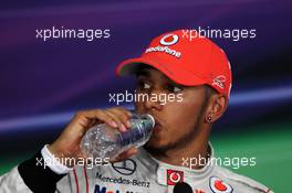 Race winner Lewis Hamilton (GBR) McLaren in the FIA Press Conference. 10.06.2012. Formula 1 World Championship, Rd 7, Canadian Grand Prix, Montreal, Canada, Race Day