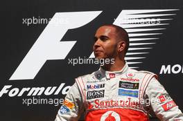 Race winner Lewis Hamilton (GBR) McLaren on the podium. 10.06.2012. Formula 1 World Championship, Rd 7, Canadian Grand Prix, Montreal, Canada, Race Day