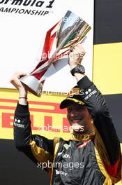 Romain Grosjean (FRA) Lotus F1 Team celebrates his second position on the podium. 10.06.2012. Formula 1 World Championship, Rd 7, Canadian Grand Prix, Montreal, Canada, Race Day