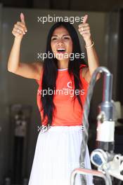 Nicole Scherzinger (USA) Singer celebrates win for boyfriend Lewis Hamilton (GBR) McLaren. 10.06.2012. Formula 1 World Championship, Rd 7, Canadian Grand Prix, Montreal, Canada, Race Day