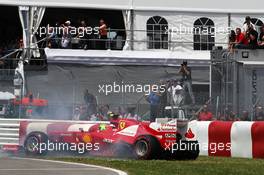Felipe Massa (BRA) Ferrari F2012 spins at turn 2. 10.06.2012. Formula 1 World Championship, Rd 7, Canadian Grand Prix, Montreal, Canada, Race Day