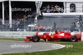 Felipe Massa (BRA) Ferrari F2012 recovers from a spin at turn 2. 10.06.2012. Formula 1 World Championship, Rd 7, Canadian Grand Prix, Montreal, Canada, Race Day