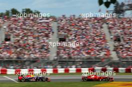Fernando Alonso (ESP), Scuderia Ferrari and Sebastian Vettel (GER), Red Bull Racing  10.06.2012. Formula 1 World Championship, Rd 7, Canadian Grand Prix, Montreal, Canada, Race Day