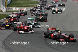 Start of the race, Lewis Hamilton (GBR), McLaren Mercedes  10.06.2012. Formula 1 World Championship, Rd 7, Canadian Grand Prix, Montreal, Canada, Race Day