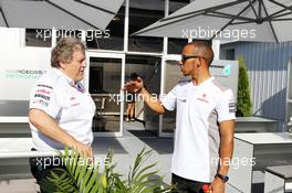 Lewis Hamilton (GBR) McLaren (Right) with Norbert Haug (GER) Mercedes Sporting Director. 09.06.2012. Formula 1 World Championship, Rd 7, Canadian Grand Prix, Montreal, Canada, Qualifying Day