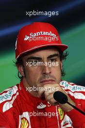 Fernando Alonso (ESP) Ferrari in the post qualifying FIA Press Conference. 09.06.2012. Formula 1 World Championship, Rd 7, Canadian Grand Prix, Montreal, Canada, Qualifying Day
