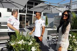 Lewis Hamilton (GBR) McLaren his girlfriend Nicole Scherzinger (USA) Singer and Norbert Haug (GER) Mercedes Sporting Director. 09.06.2012. Formula 1 World Championship, Rd 7, Canadian Grand Prix, Montreal, Canada, Qualifying Day