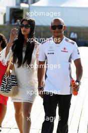 Lewis Hamilton (GBR) McLaren with girlfriend Nicole Scherzinger (USA) Singer. 09.06.2012. Formula 1 World Championship, Rd 7, Canadian Grand Prix, Montreal, Canada, Qualifying Day
