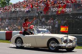 Fernando Alonso (ESP) Ferrari on the drivers parade. 10.06.2012. Formula 1 World Championship, Rd 7, Canadian Grand Prix, Montreal, Canada, Race Day