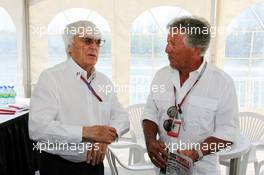 (L to R): Bernie Ecclestone (GBR) CEO Formula One Group (FOM) wi Mario Andretti (USA). 10.06.2012. Formula 1 World Championship, Rd 7, Canadian Grand Prix, Montreal, Canada, Race Day
