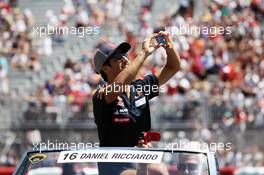 Daniel Ricciardo (AUS) Scuderia Toro Rosso on the drivers parade. 10.06.2012. Formula 1 World Championship, Rd 7, Canadian Grand Prix, Montreal, Canada, Race Day