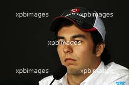 Sergio Perez (MEX) Sauber in the FIA Press Conference. 07.06.2012. Formula 1 World Championship, Rd 7, Canadian Grand Prix, Montreal, Canada, Preparation Day