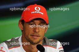 Jenson Button (GBR) McLaren in the FIA Press Conference. 07.06.2012. Formula 1 World Championship, Rd 7, Canadian Grand Prix, Montreal, Canada, Preparation Day