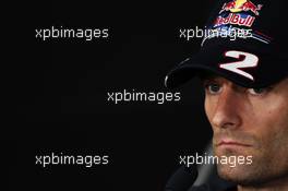 Mark Webber (AUS) Red Bull Racing in the FIA Press Conference. 07.06.2012. Formula 1 World Championship, Rd 7, Canadian Grand Prix, Montreal, Canada, Preparation Day