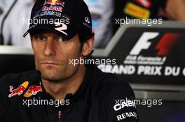 Mark Webber (AUS) Red Bull Racing in the FIA Press Conference. 07.06.2012. Formula 1 World Championship, Rd 7, Canadian Grand Prix, Montreal, Canada, Preparation Day