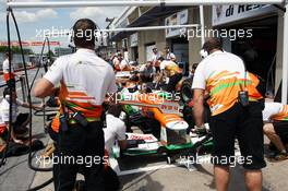 Sahara Force India F1 Team practice pit stops. 07.06.2012. Formula 1 World Championship, Rd 7, Canadian Grand Prix, Montreal, Canada, Preparation Day