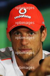 Jenson Button (GBR) McLaren in the FIA Press Conference. 07.06.2012. Formula 1 World Championship, Rd 7, Canadian Grand Prix, Montreal, Canada, Preparation Day